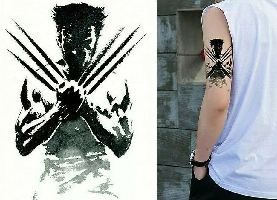 Logan Wolverine Temporary Tattoo Sticker Women X Men Waterproof Fake Arm tattoos