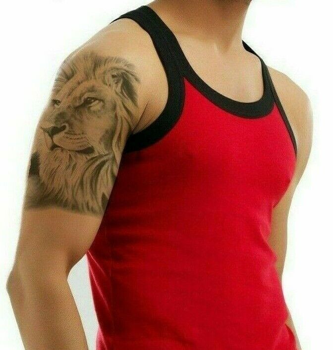 Lion Temporary Waterproof Tattoo Sleeve Women Mens tattoos Fake Arm Leg Sleeve