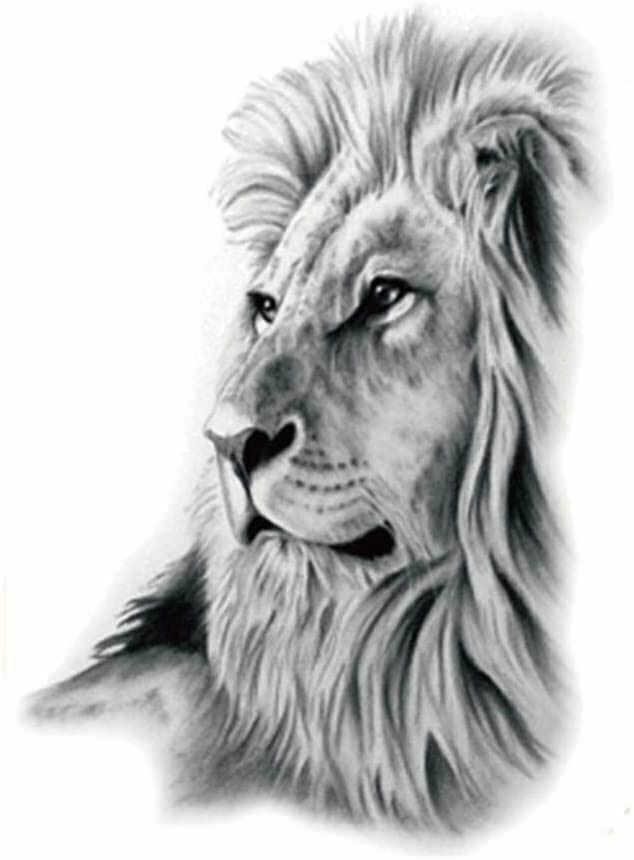Lion Temporary Waterproof Tattoo Sleeve Women Mens tattoos Fake Arm Leg Sleeve