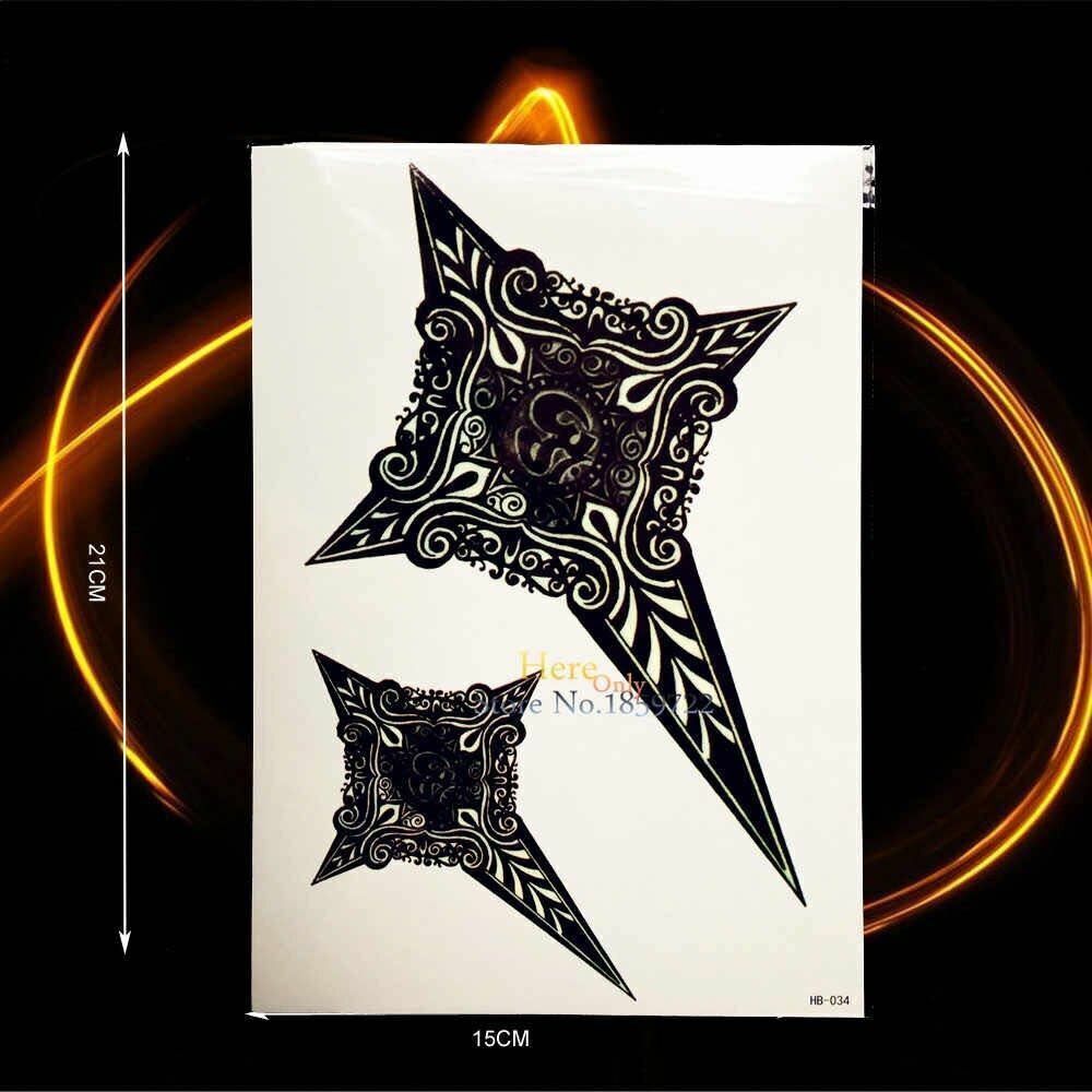 OM Cross Temporary Tattoo Sleeve Women Men Fake Sticker Arm Spiritual Tattoos