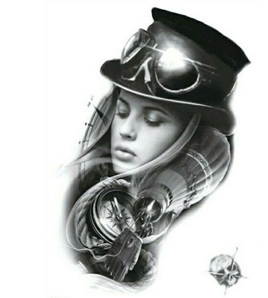 Steam Punk Air Temporary Waterproof Tattoos Women Mens Fake Sticker Transfer Arm