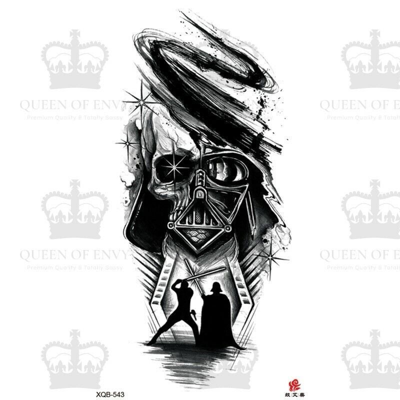 Star Wars Darth Vader Luke Light Sabre Temporary Tattoo Womens Mens tattoos
