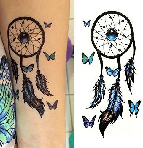 Dream Catcher Feathers Butterflies Small Tattoo Womens Tattoos Girls Sticker