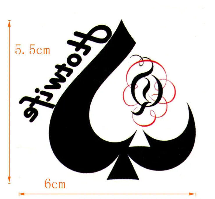 Hot Wife Queen of Spades Temporary Tattoo Womens Mens Sexy Tattoos Waterproof