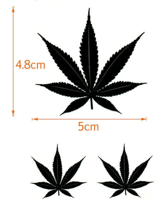 Cannabis Weed Temporary Tattoo Women Men Fake Sticker Dope Funny Tattoos Body Art