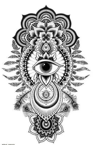 Symmetrical Eye Tattoo Fake Sticker Womens tattoos Arm Leg Thigh Body Sticker