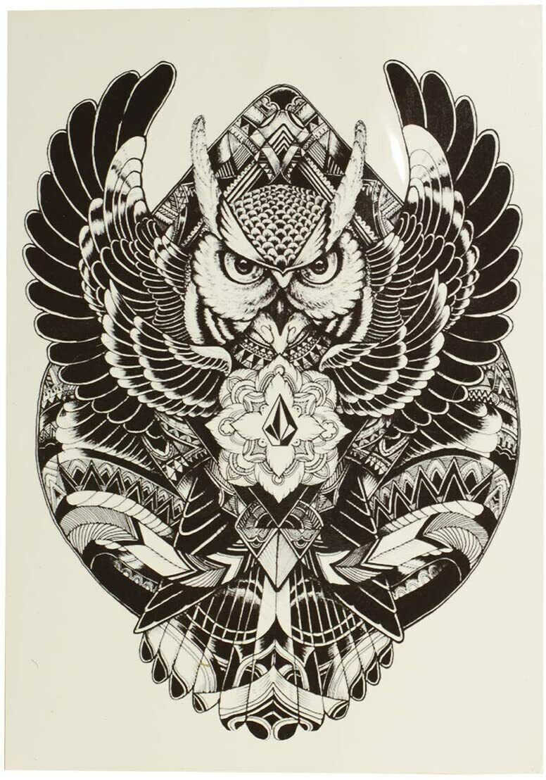 Symmectrical Owl Temporary Tattoo Sleeve Women Mens Arm Leg Waterproof tattoos