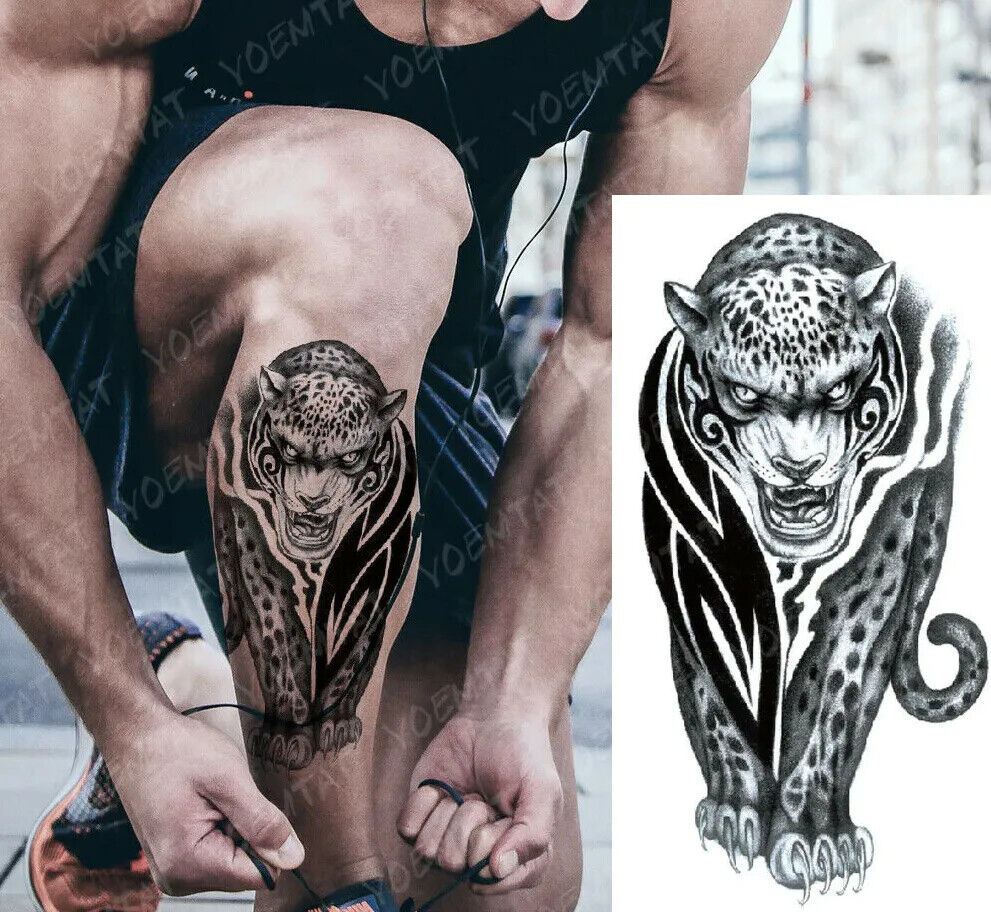 Temporary Tattoos Womens Mens Lion Sexy Flower Fake Waterproof Tattoo Sticker