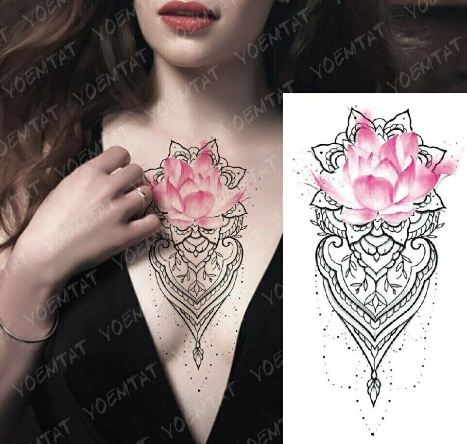 Temporary Tattoos Womens Mens Lion Sexy Flower Fake Waterproof Tattoo Sticker