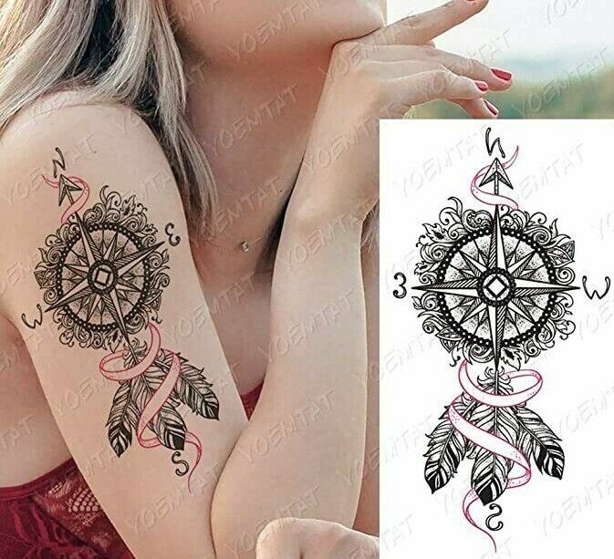 Temporary Tattoos Womens Mens Lion Sexy Flower Fake Waterproof Tattoo Sticker