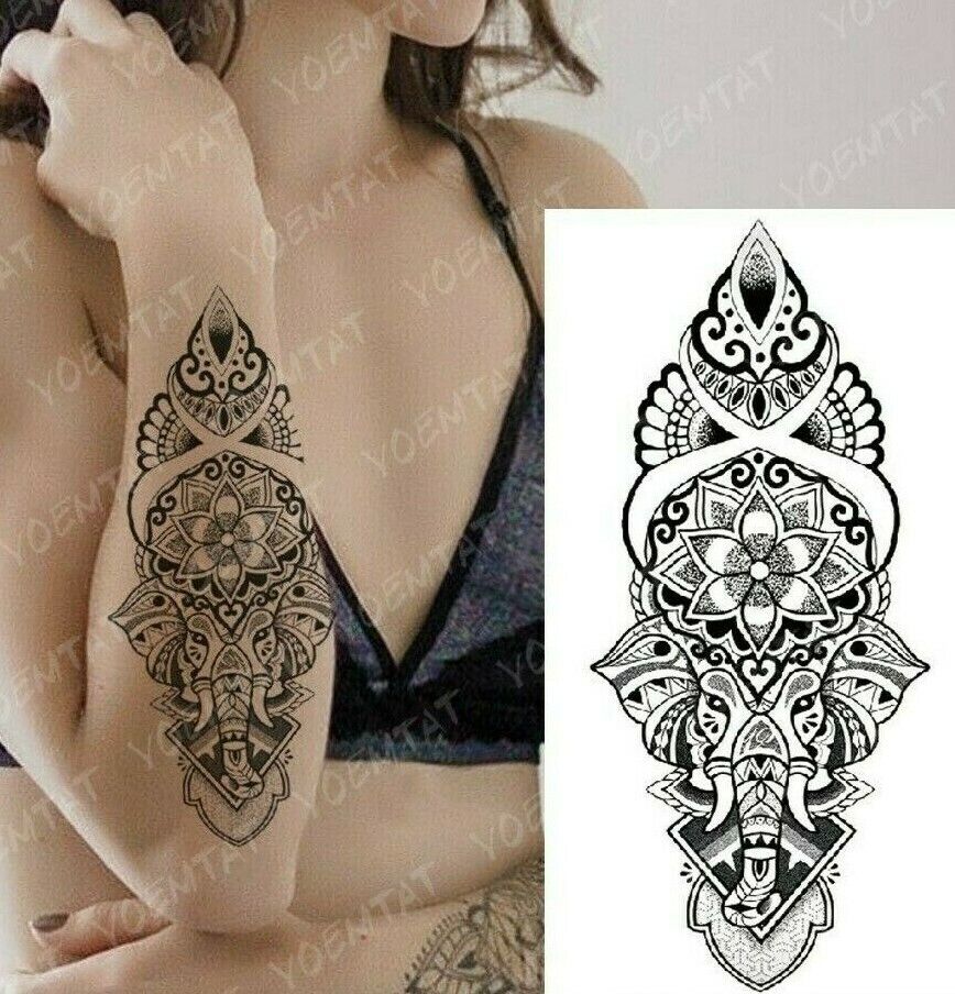 Temporary Tattoos Womens Mens Lion Sexy Flower Fake Waterproof Tattoo Sticker