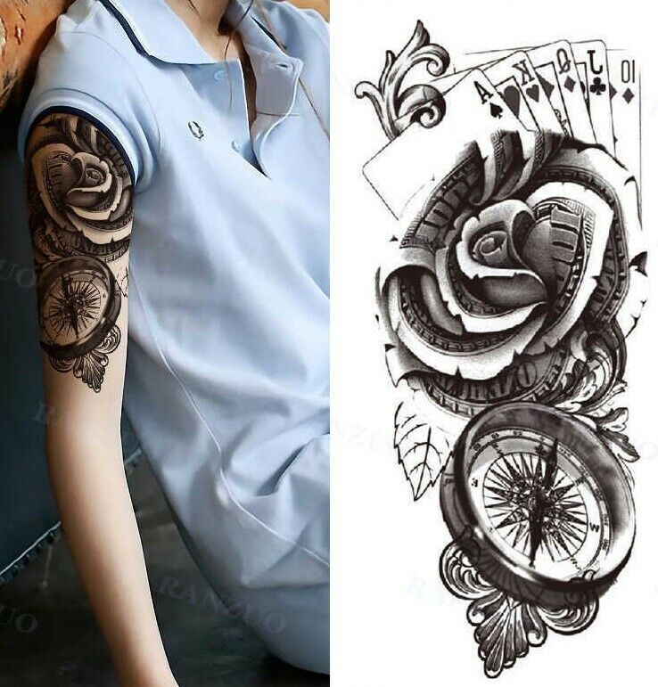 Temporary Tattoos Womens Mens Lion Sexy Flower Fake Waterproof Tattoo Sticker