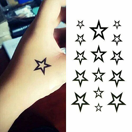 Stars Waterproof Temporary Tattoo Fake Stickers Women Men Arm Neck Face