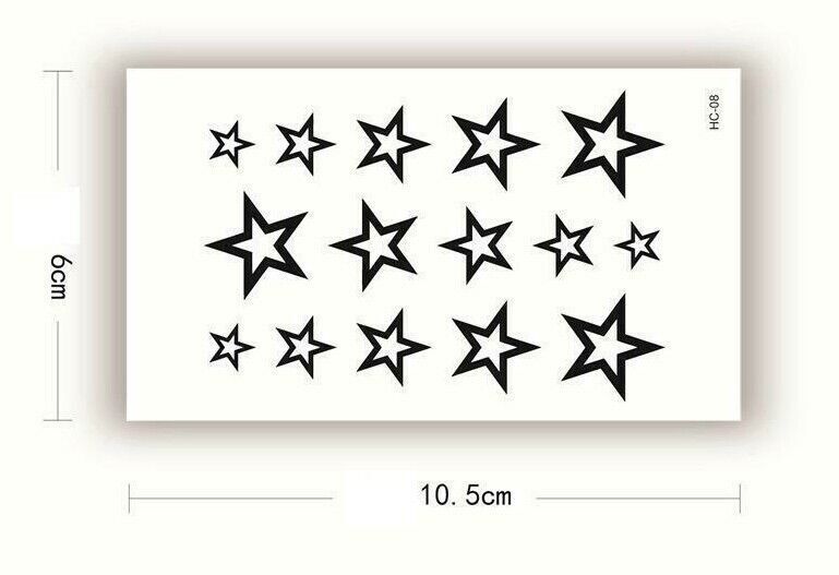 Stars Waterproof Temporary Tattoo Fake Stickers Women Men Arm Neck Face