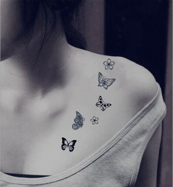 Small Butterflies Temporary Tattoos Body Womens Girls Kids Fake Butterfly Tattoo
