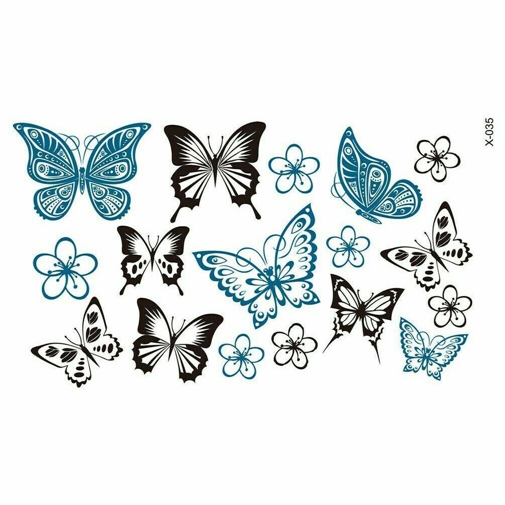 Small Butterflies Temporary Tattoos Body Womens Girls Kids Fake Butterfly Tattoo