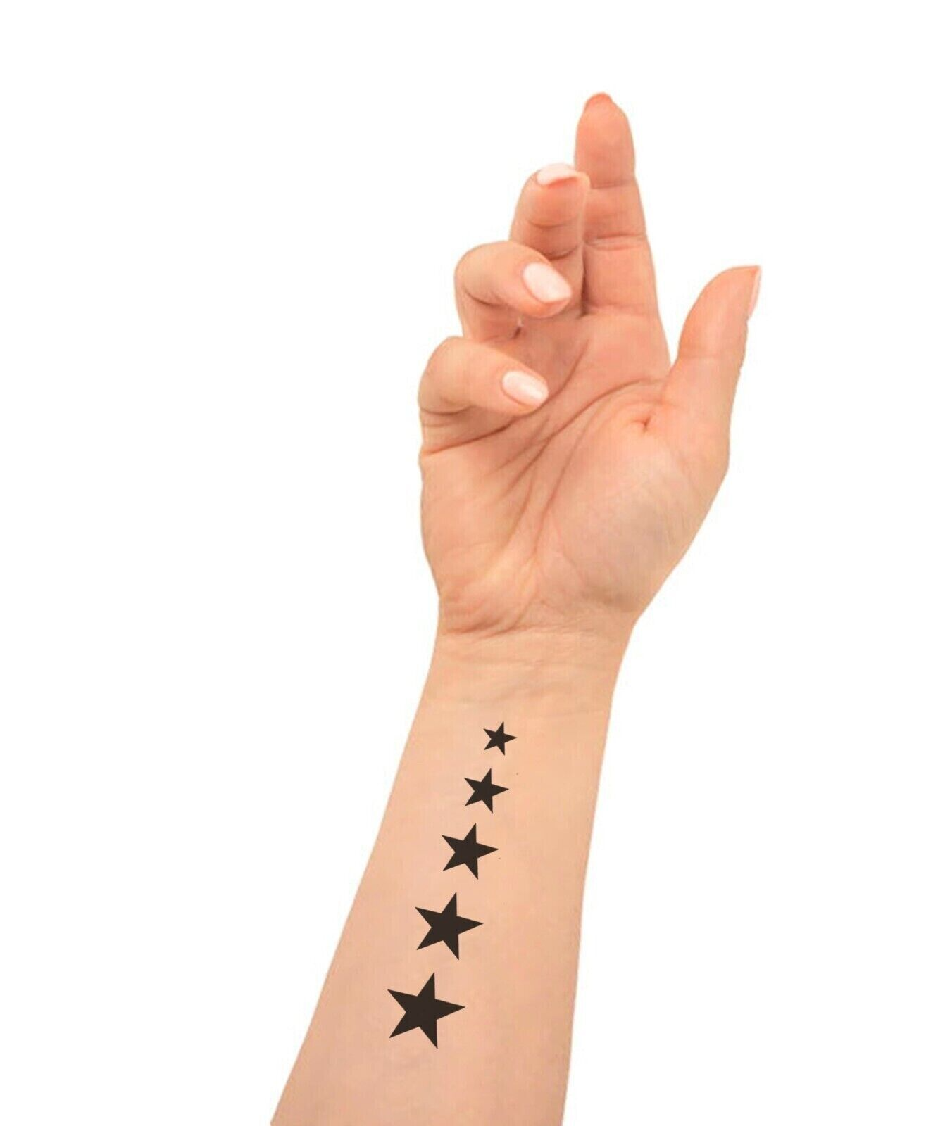 Stars Temporary Tattoo Black Small Star Waterproof Men Women Kids Hand Arm Face