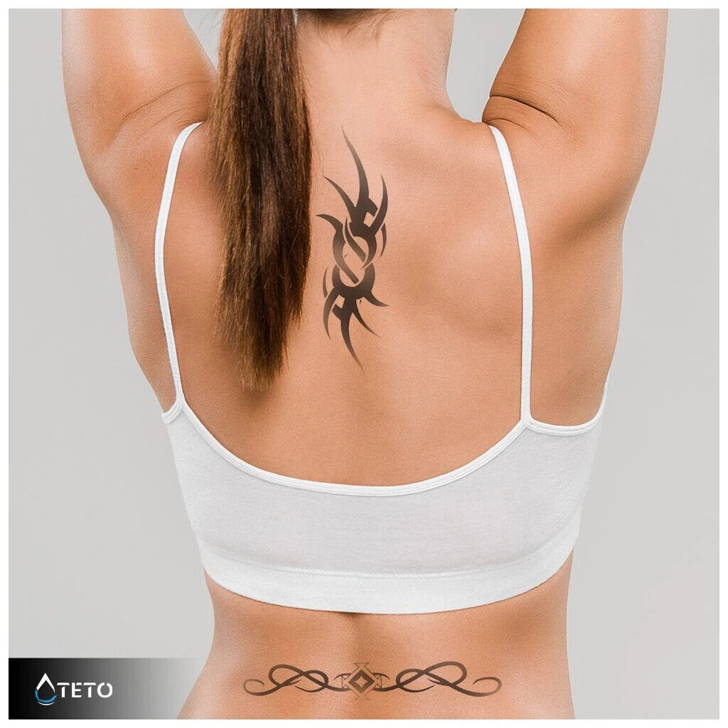 Tribal Band SEMI PERMANENT Temporary Tattoos Long Lasting Womens Mens Waterproof