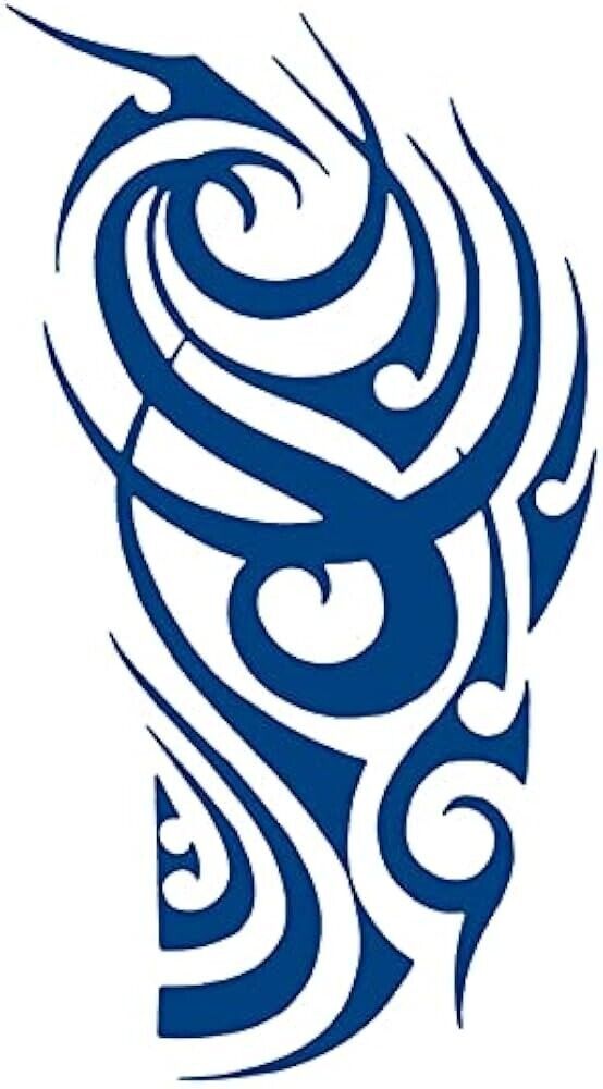 Tribal Arm SEMI PERMANENT Temporary Tattoos Long Lasting Womens Mens Body Leg