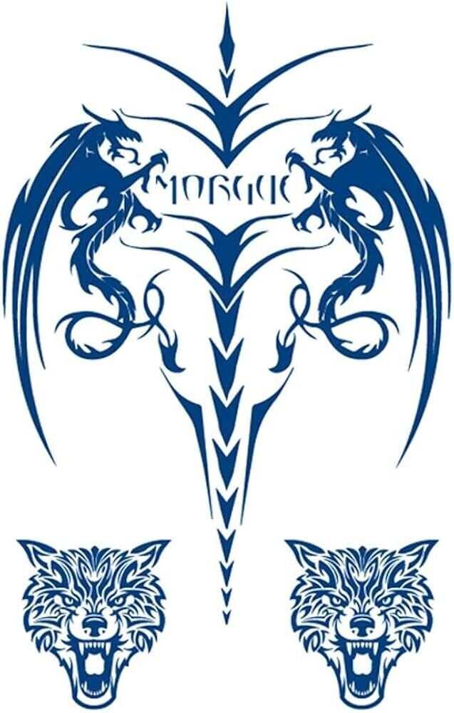 Dragon Tiger Semi Permanent Tattoos Mens Womens Long Lasting Tattoo Body Arm