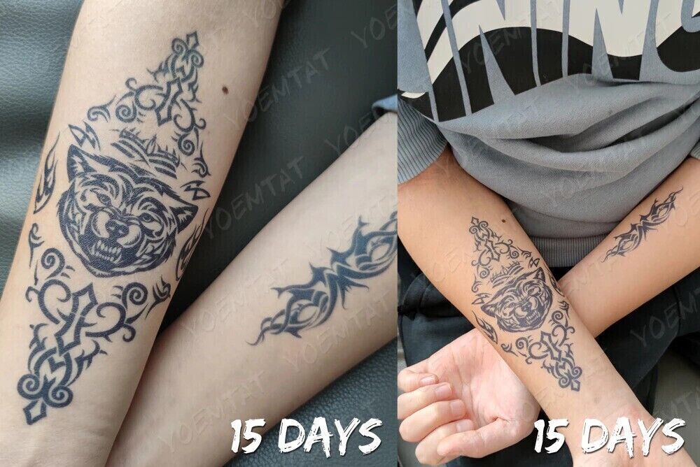 Lotus Flower Semi Permanent Tattoos Waterproof Womens Long Lasting Tattoo Body