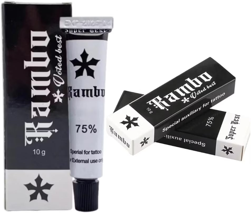 Rambo 75% Tattoo Numbing Cream – Tattoo & Microblading Soothing Cream