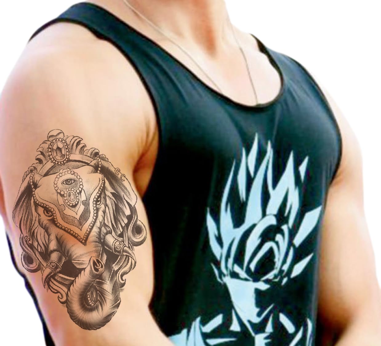 Ganesha Hindu Temporary Tattoo Waterproof Tattoos Sticker Women Mens