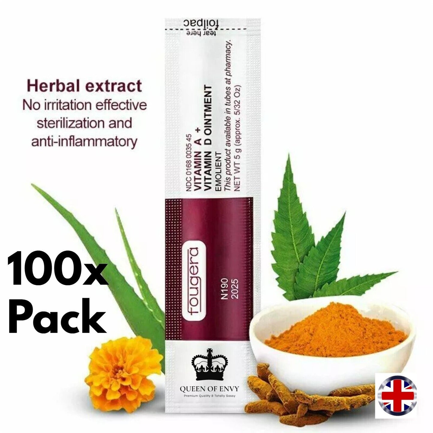 Aftercare Cream Vitamin A D Tattoo Microblading SPMU Ointment Fougera 1-100 pcs