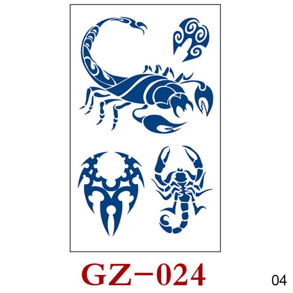 Scorpion SEMI PERMANENT Temporary Tattoos Long Lasting Womens Mens Arm Back