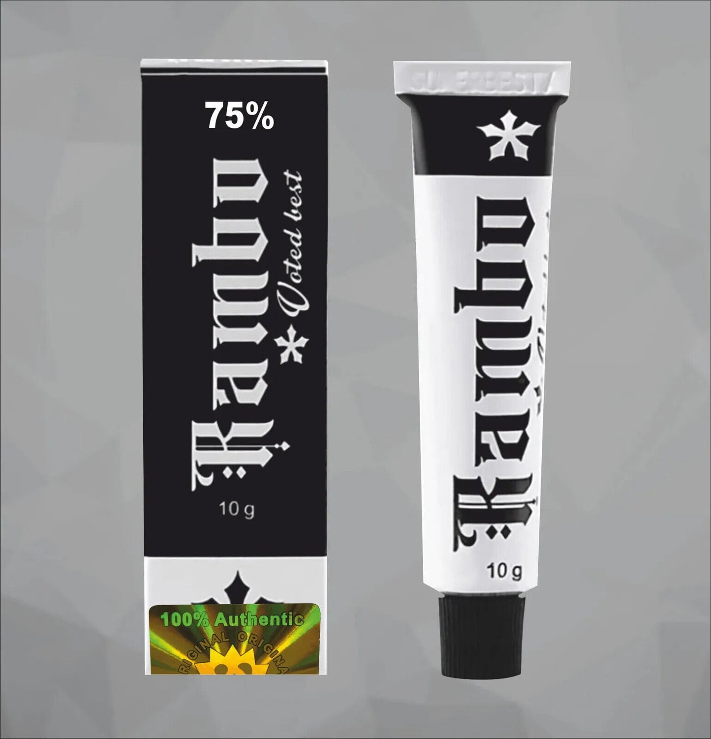 25 Pack Rambo 75% Tattoo Numbing Cream – Tattoo & Microblading Soothing Cream