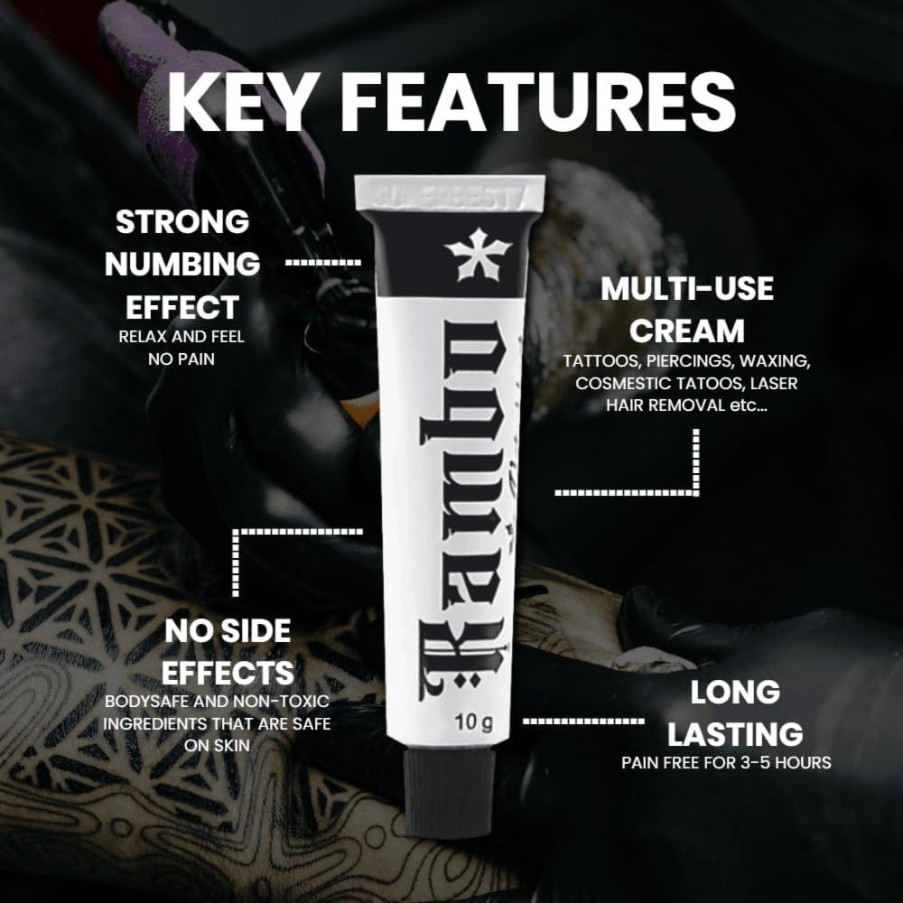 10 Pack Rambo 75% Tattoo Numbing Cream – Tattoo & Microblading Soothing Cream