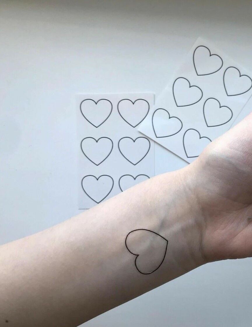 Love Hearts Temporary Tattoos Womens Mens tattoo Kids Fake Sticker Body