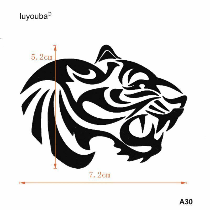 Tiger Tribal Head Waterproof Tattoos Women Mens Kids Fake Sticker Arm