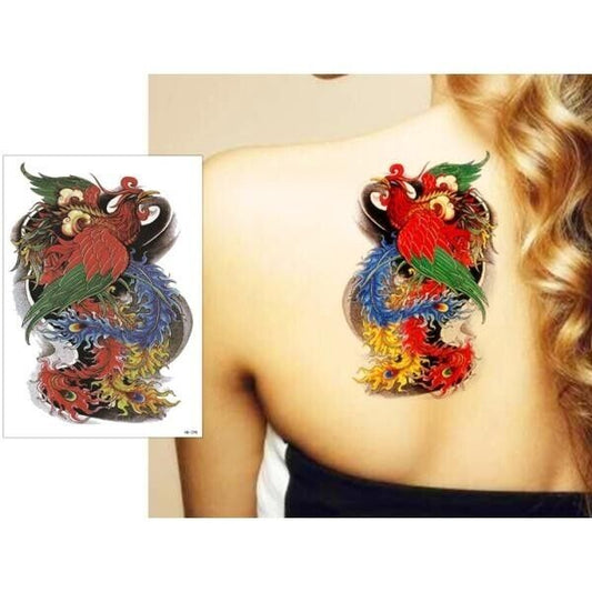 Phoenix Bird Temporary Tattoo Sleeve Mens Tattoos Arm Leg Womens Waterproof Tattoos