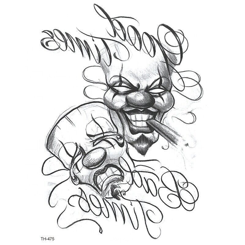 Joker  Good Bad Times Waterproof Temporary Tattoos Tattoo transfer Body Mask
