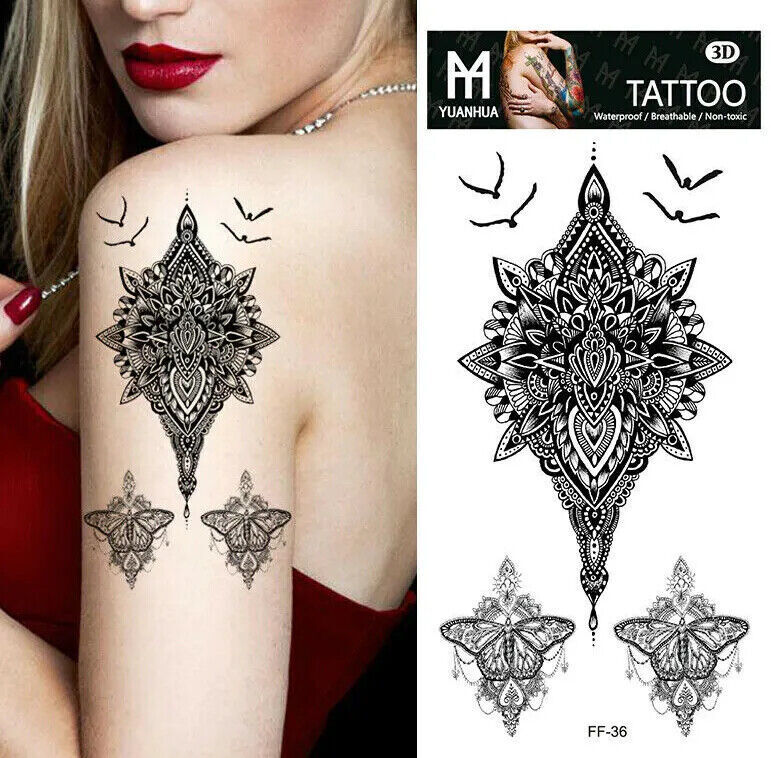 Sternum Chest Tattoos Chest Temporary Tattoo Womens Underboob Press Sticker