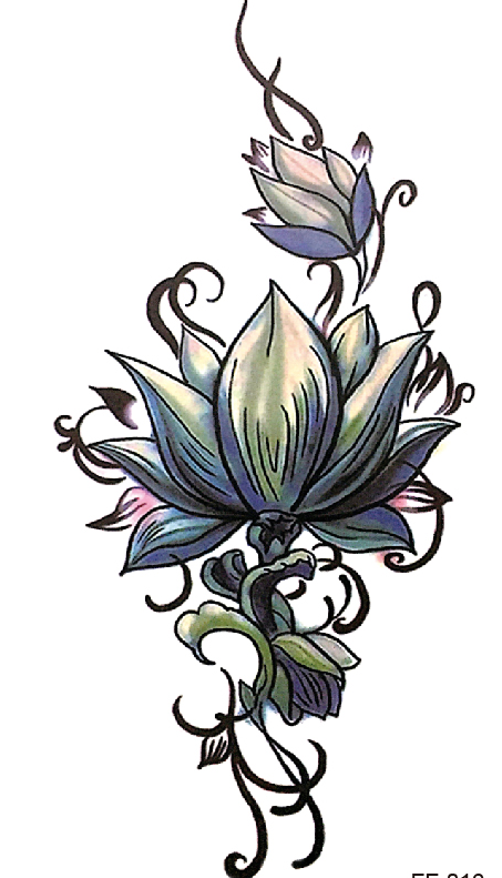 Lotus Flower Temporary Tattoo Womens Waterproof tattoos Girl Arm Leg Hand sexy