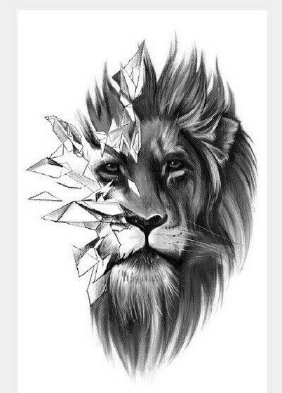 Lion Temporary Tattoo Waterproof Fake Sticker Womens Mens Tattoos Leg Arm