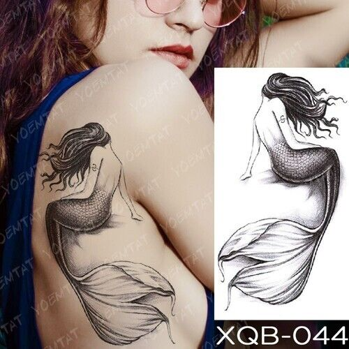 Mermaid Temporary tattoo Womens Tattoos Fake Body Mens Arm Sailor Tattoos Leg