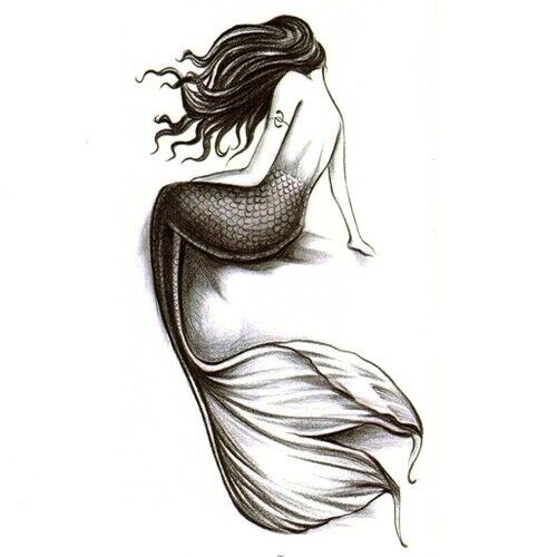 Mermaid Temporary tattoo Womens Tattoos Fake Body Mens Arm Sailor Tattoos Leg