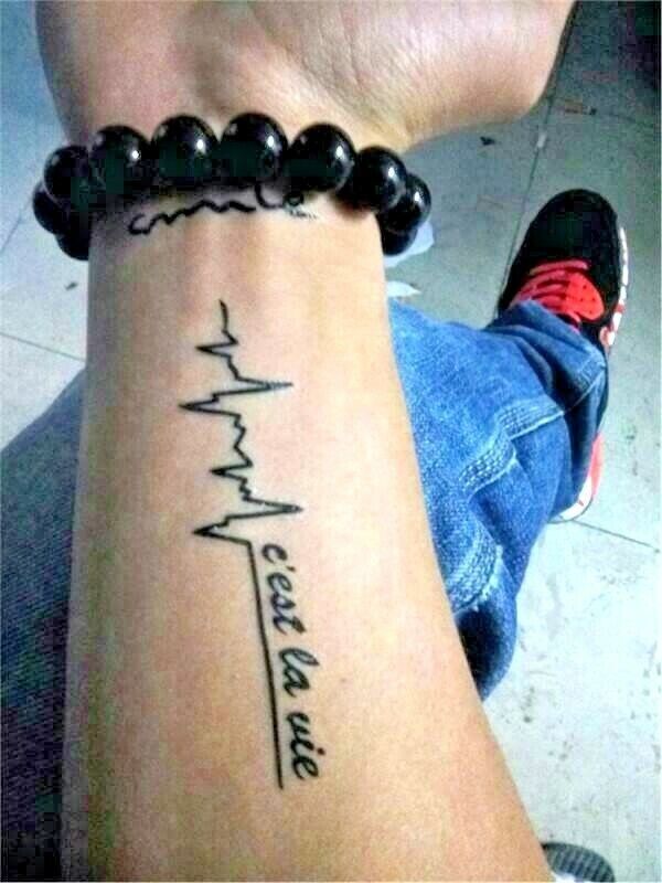 C'est la Vie Temporary Tattoos Arm Womens Mens Fake Tattoo Sticker Waterproof