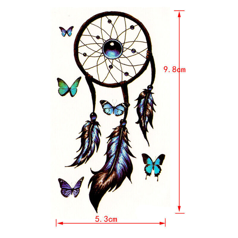 Dream Catcher Feathers Butterflies Small Tattoo Womens Tattoos Girls Sticker