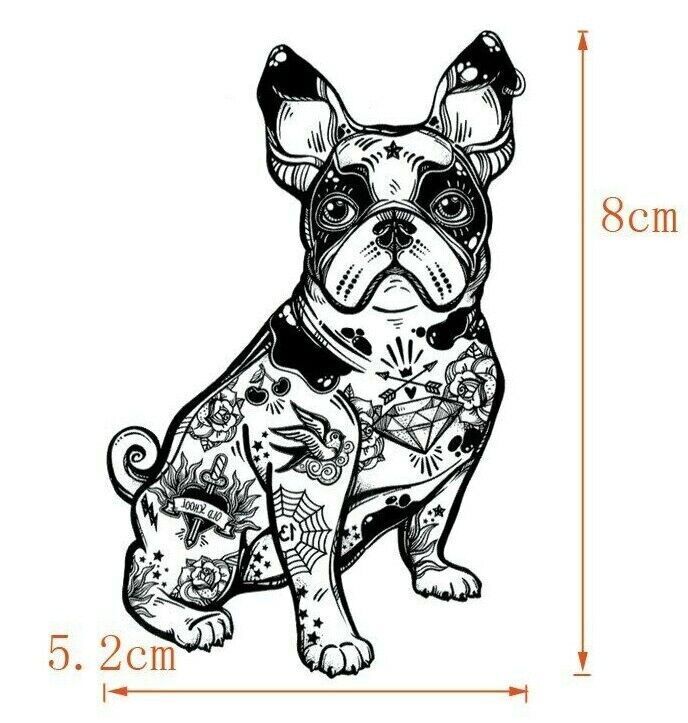 Tattoo Pet Dog Totem Waterproof Tattoos Women Mens Kids Fake Stick Press on