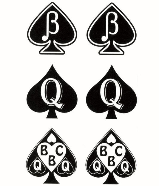 Sexy Beta BBC Queen Spades Temporary Tattoos Women Men Fake Sticker Body Tattoo