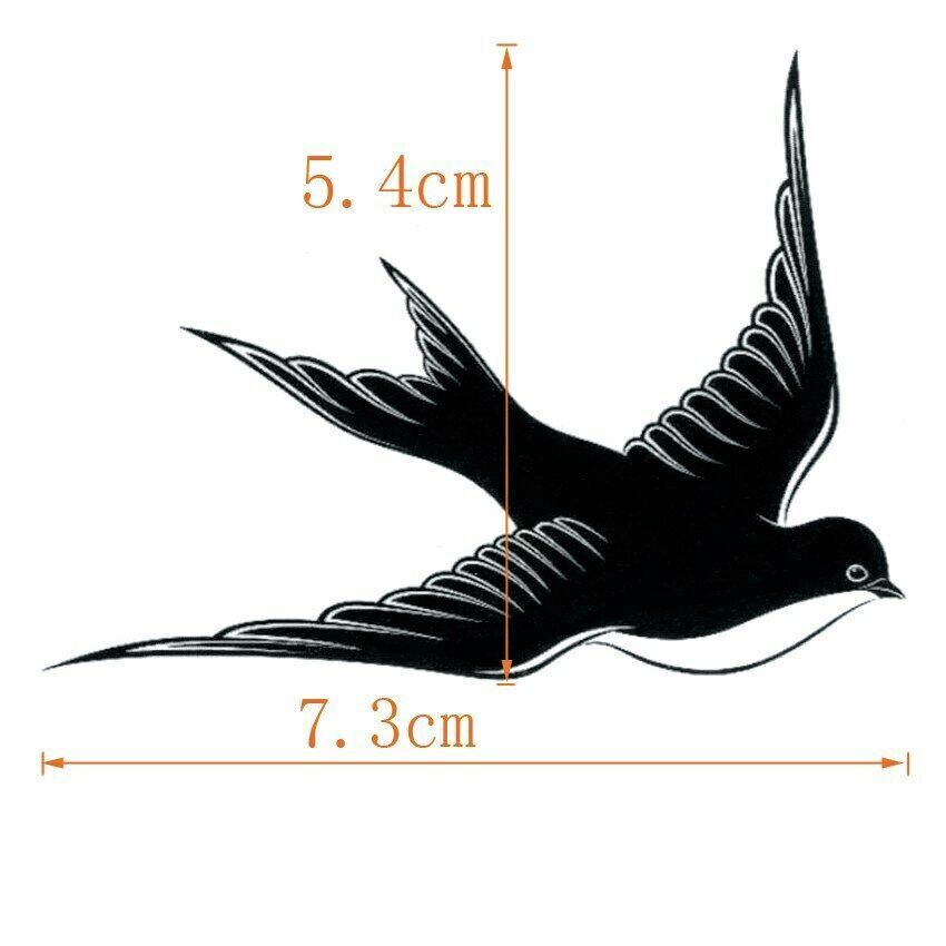 Swallow Bird swift Temporary Tattoo Women Mens Kids Fake Sticker Neck Tattoos