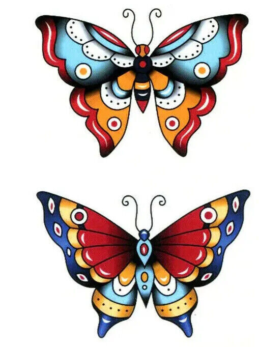 Butterfly Butterflies Temporary Tattoos Waterproof Women Mens Kids Fake Sticker