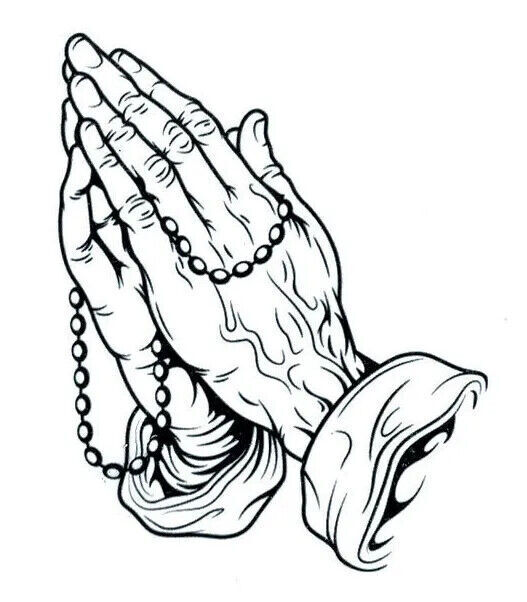 Praying Hands God Love Waterproof Temporary Tattoos Women Mens Kids Fake Sticker