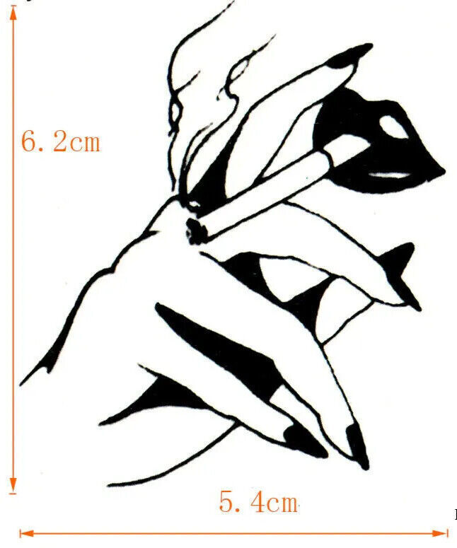 Womans Hot Lips & Hand Waterproof Tattoos Women Mens Kids Fake Sticker