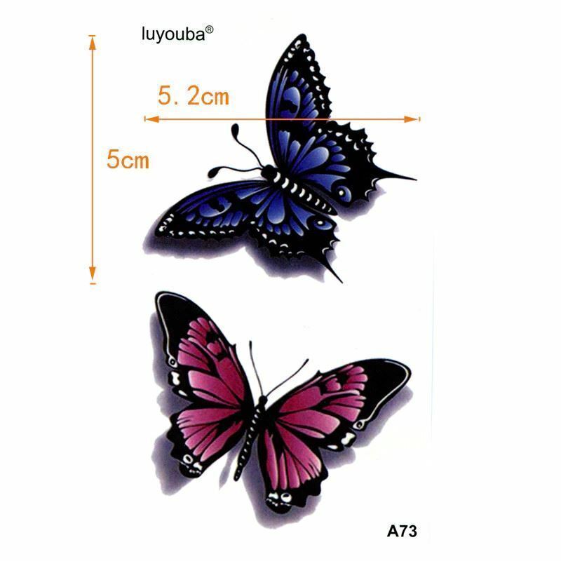 Butterfly Temporary Tattoo Waterproof Fake Tattoos Women Girls Stickers Fun