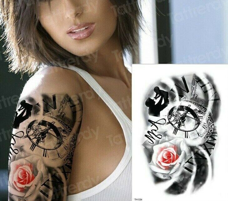 Family Baby Tattoo Sticker Womens Fake Arm Leg Men Waterproof Father Mother